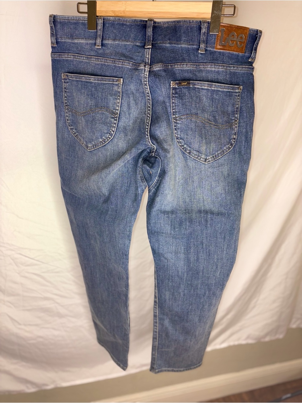 Mens 38X30 Lee Extreme Motion MVP Jeans Straight Fit Tapered Leg Stretch Denim - Picture 8 of 9